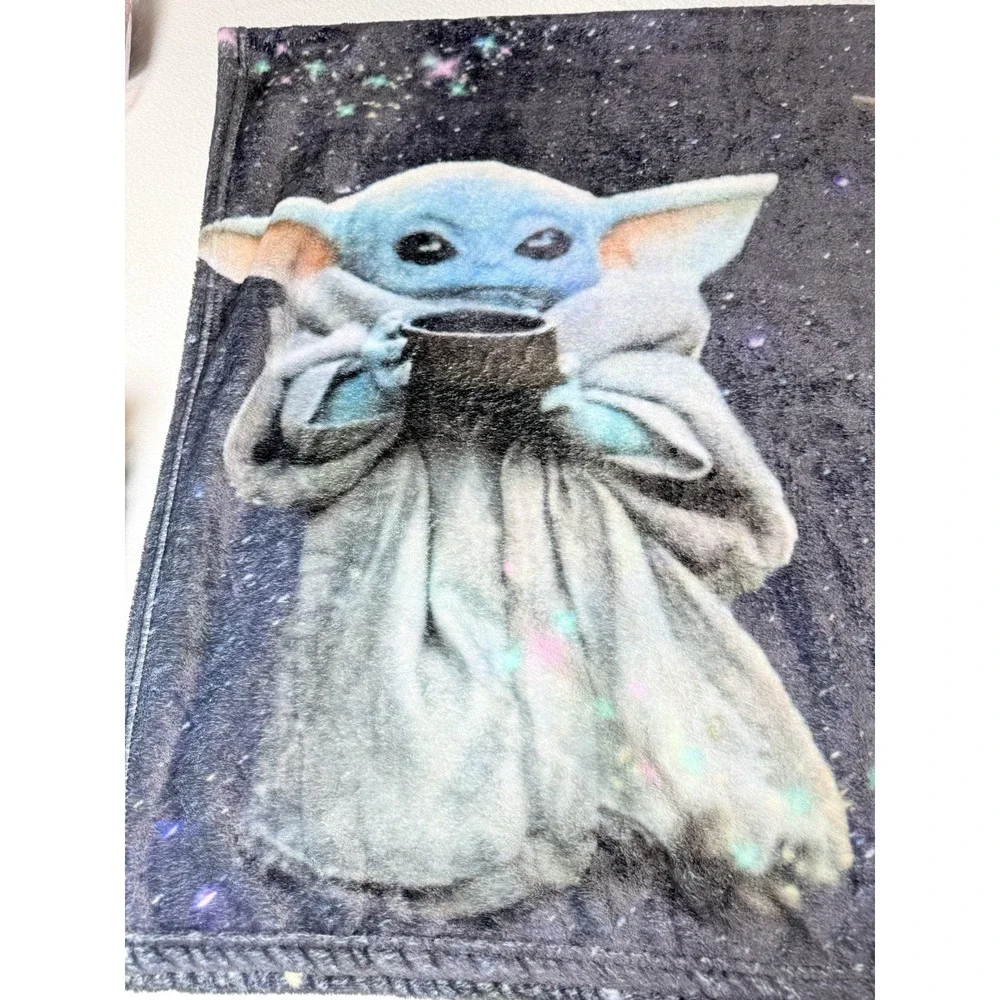 Star Wars Mandalorian Baby Yoda Grogu Plush‎ Throw Blanket 45x57